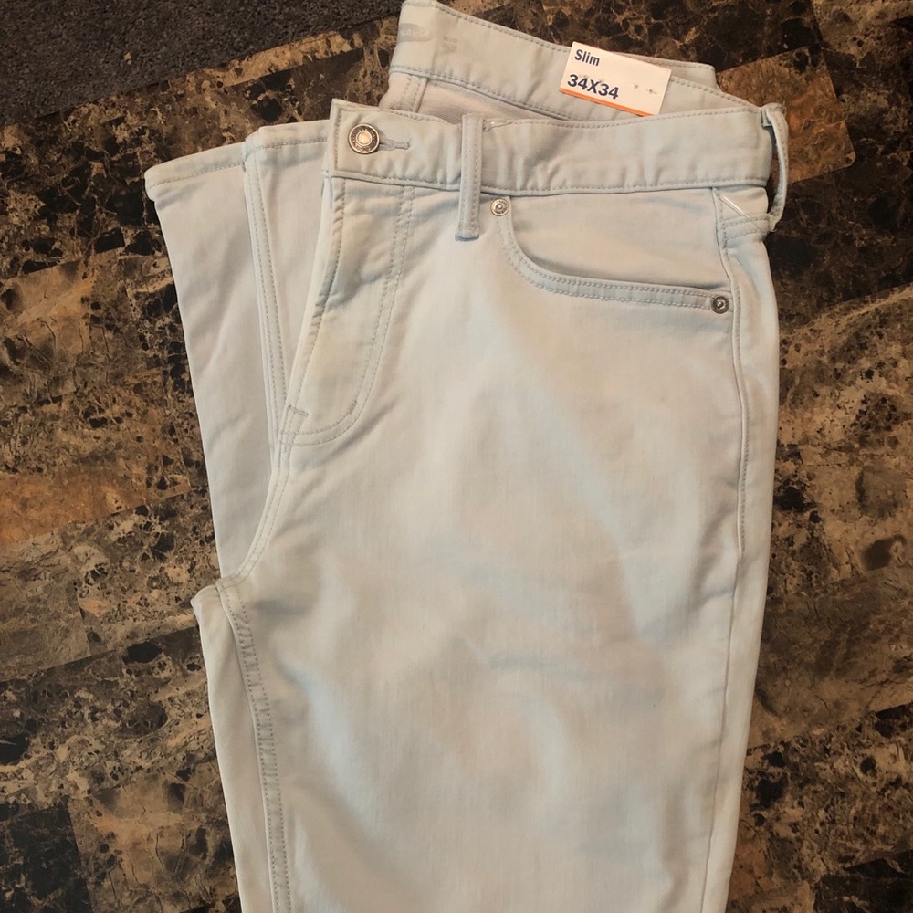 Slim baby blue jeans